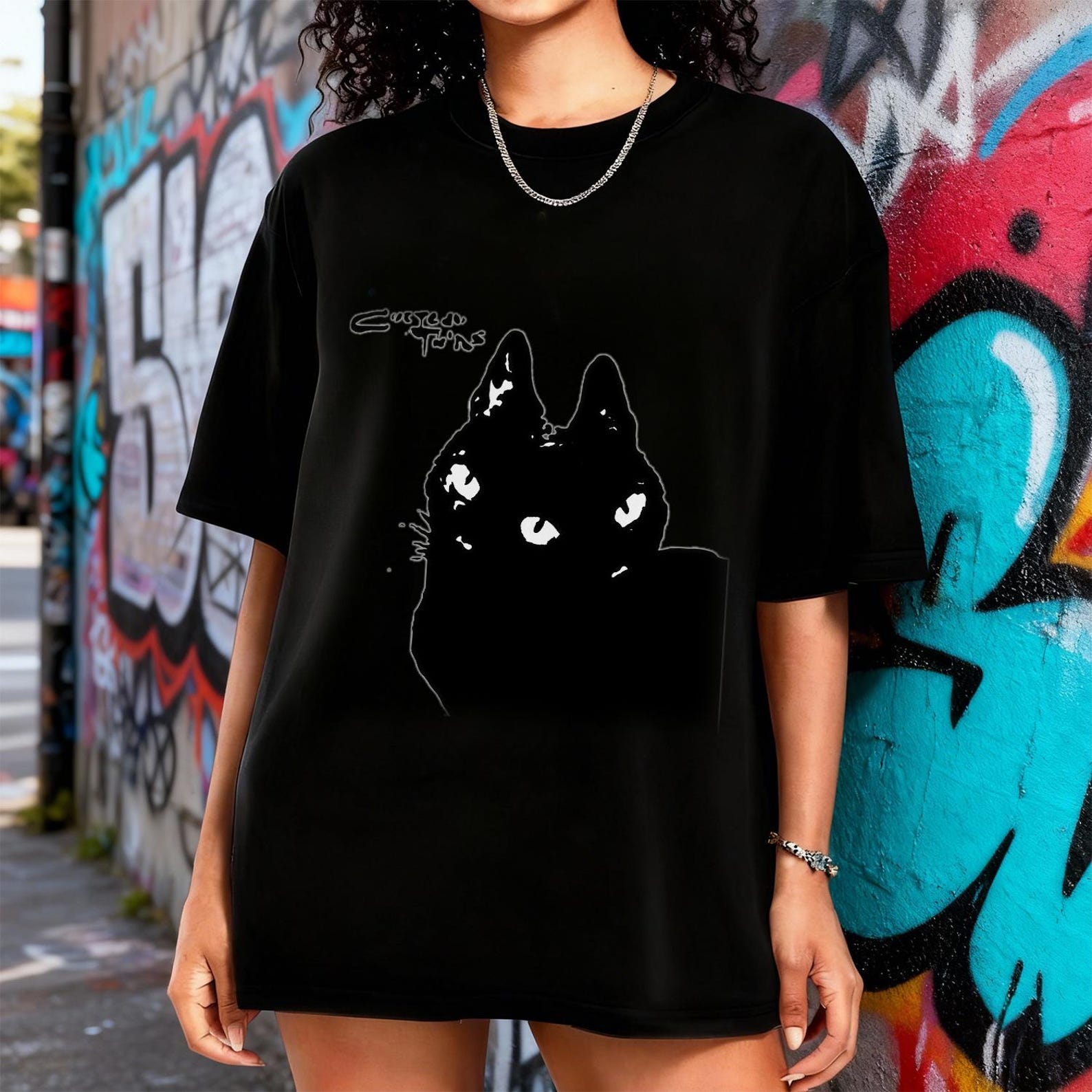 Cocteau Twins Cat Tee, Music Gifts Cat Lover gifts,90s Alt Indie Rock, Cocteau Twins fan gifts,Unisex band tee, Cocteau Twins graphic tee 4XL