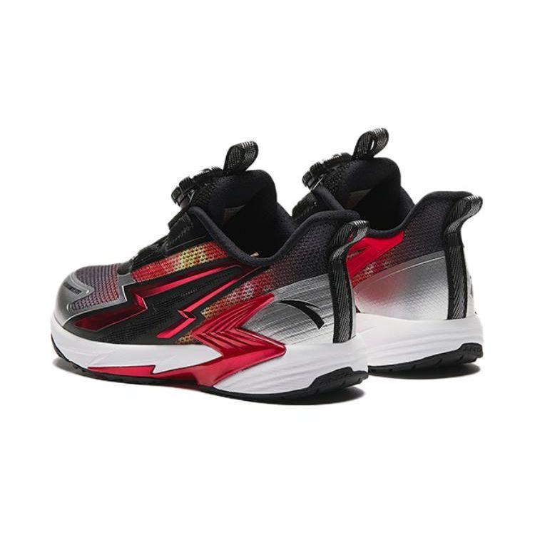Anta Kids Flying Knight Non-Slip Wear-Resistant Low-Top Running Shoes Kids sneakers Black Silver Red 312429965-1