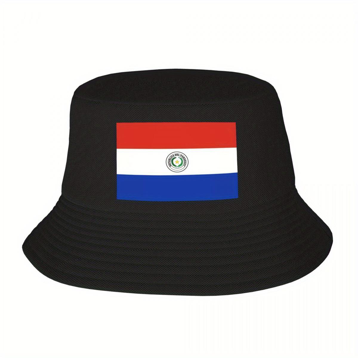 Custom Flag Of Paraguay Bucket Hat for Unisex Women Printed Summer Travel Beach Outdoor Camping Cap