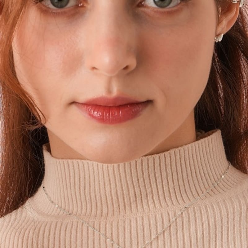 BELLOOGGI Sweet Bow Necklace Natural White Topaz Butterfly Ribbon Necklace