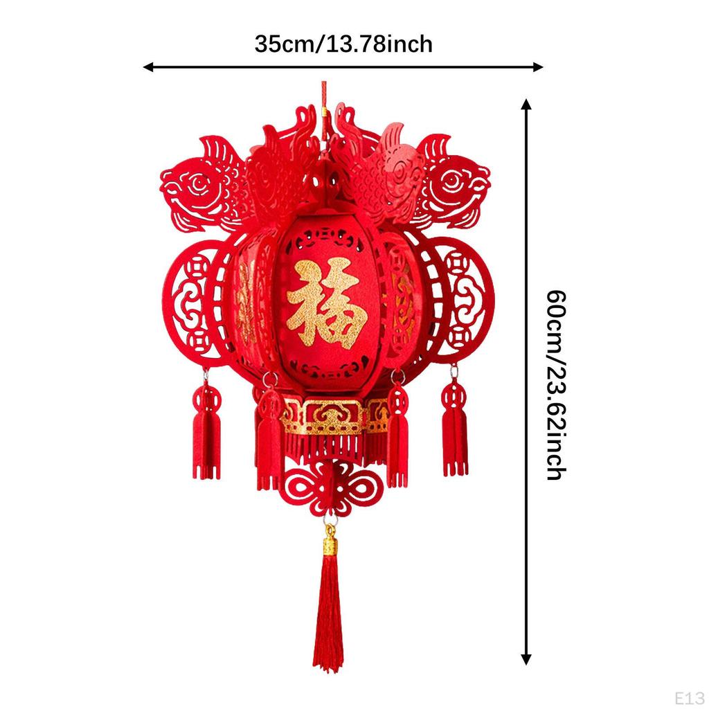 Year Hanging Lantern Decoration 3D Decorative Traditional for Holiday Indoor Outdoor Hotel