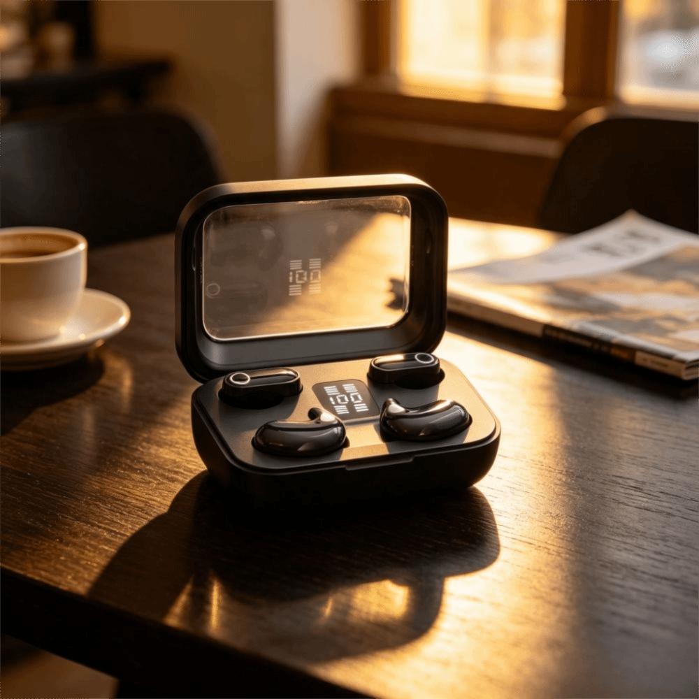 HiFi Stereo Sound In-ear Headphones Digital Display True Wireless Earbuds Earphones Gym