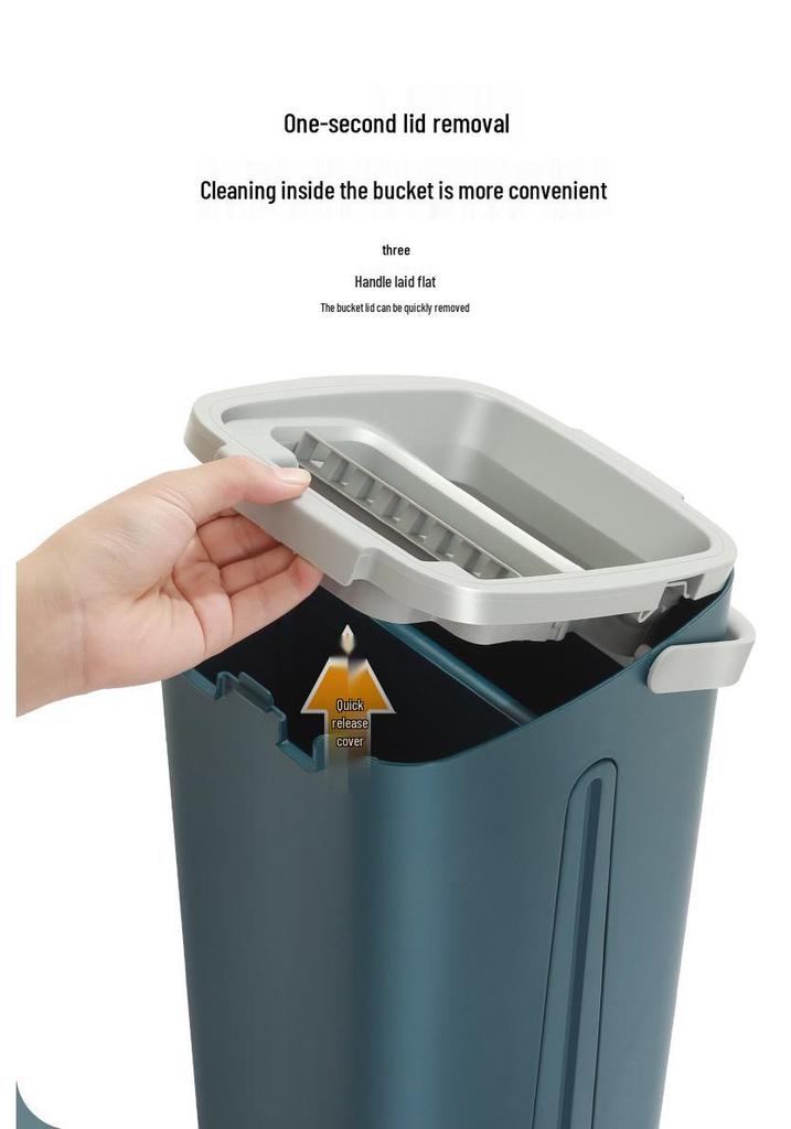 Hands-Free Scratch-Off Tablet Mop for Wooden Floors - Wet & Dry Use, Easy-Cleaning, Flat Mop