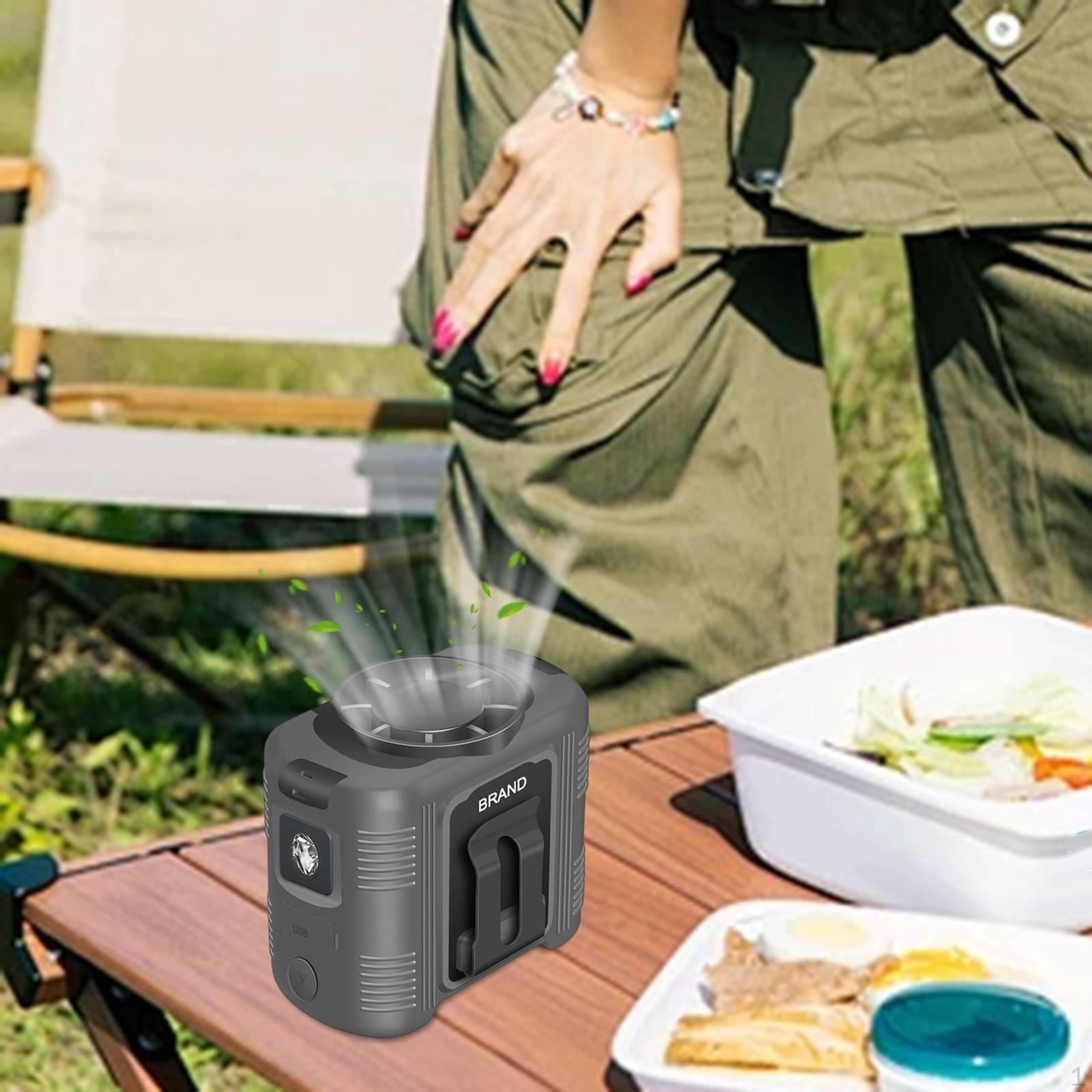 

Портативный поясной вентилятор для наружного охлаждения шеи вентиляторы для бега путешествия походы серый