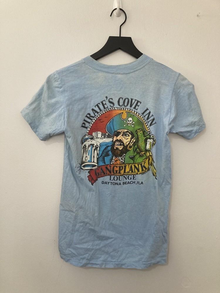 Vintage Pirates Cove Inn Shirt Small Gangplank Florida Daytona Beach 70s 80s Unisex T-Shirt XXL
