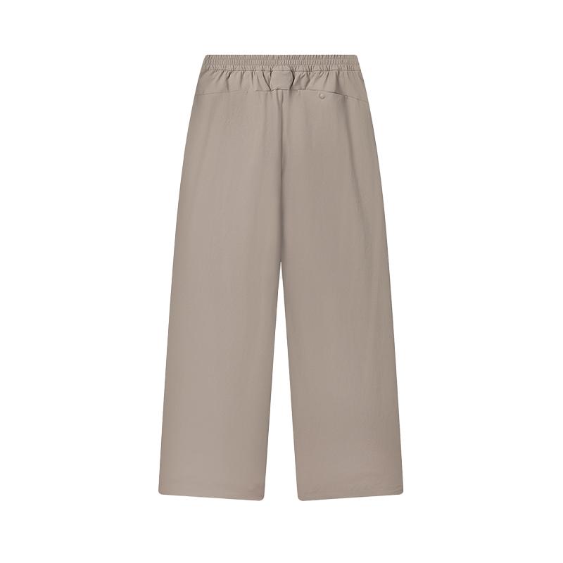 FILA Original Fashion Simple Classic Retro Sports Style Versatile Comfortable Loose Woven Casual Pants Women bottoms Apricot Brown F51W629801FDK