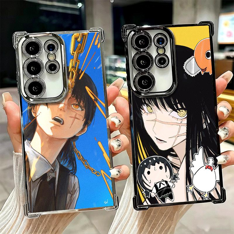 Anime Character Yoru War CSM Soft Phone Case For Samsung Galaxy S26 Ultra S25 Edge S24 FE S23 Plus S22 S21 + S20 Plating Anti-Fa