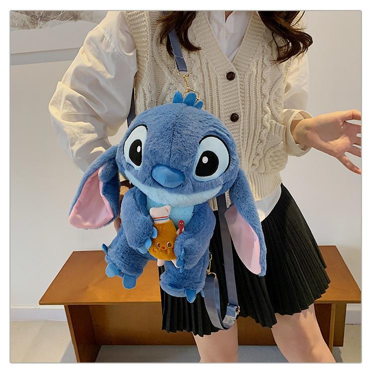 Lilo Stitch Plys Tegneserie Rygsæk Til Piger Med Lynlås Og Lomme Til Afslappet Rejse