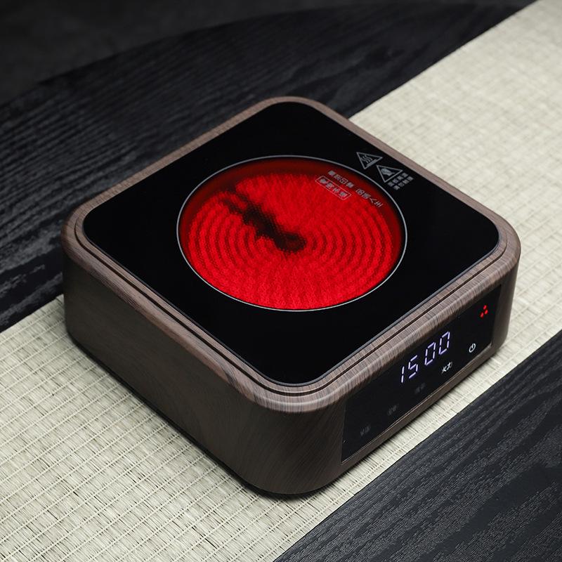 

Compact Electric Tea Cooker with Silent Ceramic Stove for Glass or Iron Kettle