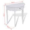 Vidaxl Semi-Circular Console Table With Drawer, White
