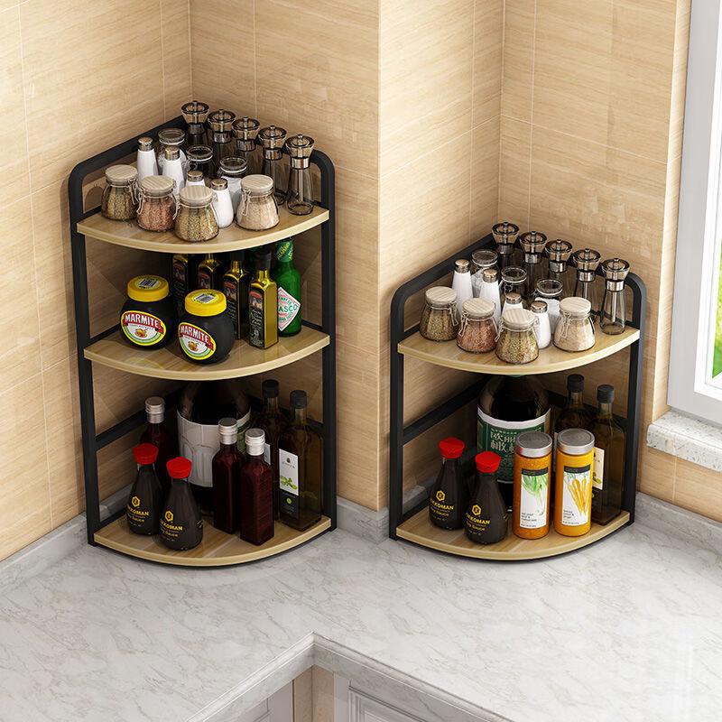 Wutuo 3-Tier Stainless Steel Corner Kitchen Storage Rack