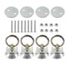 4 Kits d'Arrimage pour Rail en L Système d'Arrimage avec Anneaux Rondes pour Bacs de Camion ou Remorques Kit de Points d'Ancrage Rond pour Arrimage