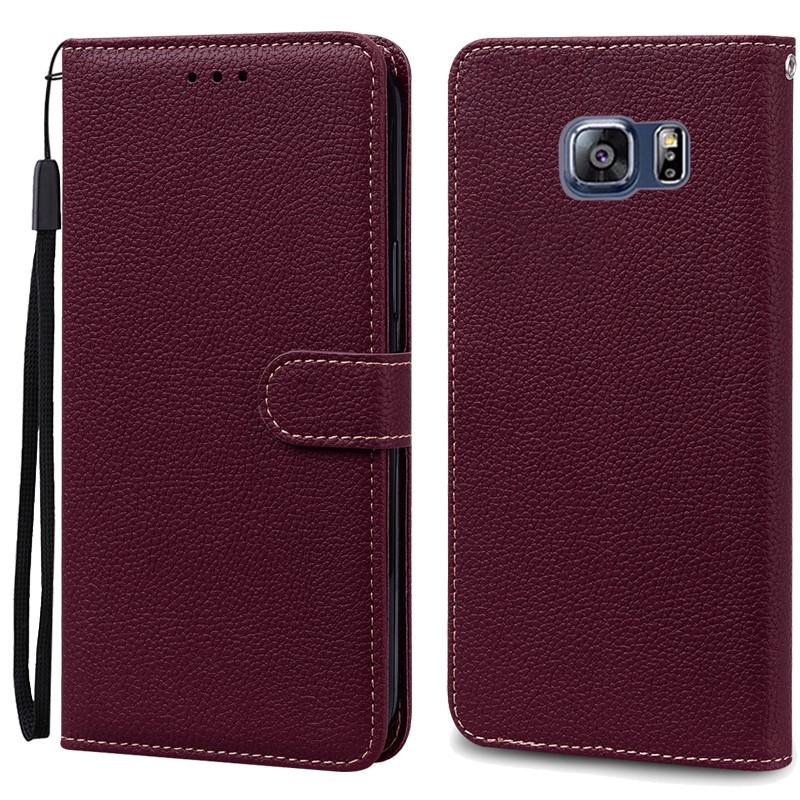 S6 Edge Case For Samsung Galaxy S6 Edge Case G925 Leather Flip Wallet Case For Samsung S6 S 6 edge Case G920 Wallet Cover Fundas