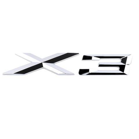 3D ABS Logo X3 Emblem Letters Badge Car Rear Trunk Sticker For BMW X3 F25 E83 G01 G45 Xdrive 20d 30d 20i 28i 30i 35i Accessories BX9