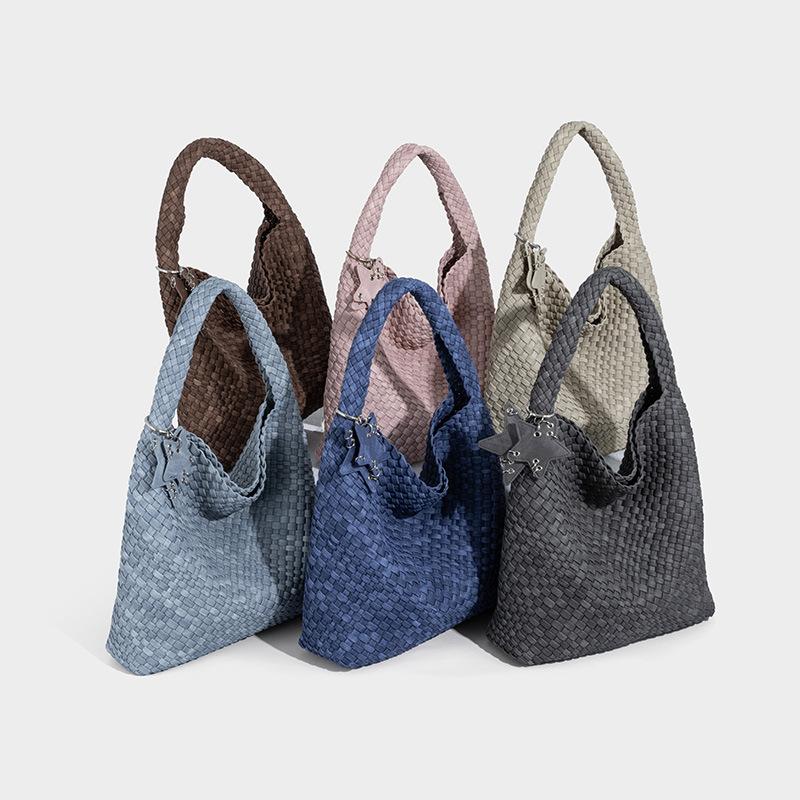 2025 New High-Quality Woven Handbag Bucket Bag Large Capacity Casual Commuter Shoulder Bag for Women