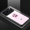 For iPhone 17 Pro Case PC TPU Tempered Glass Pattern Printing Phone Back Cover