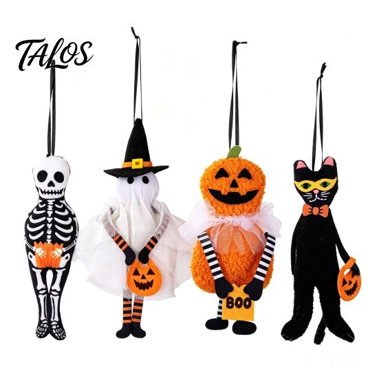 Themed Gift Box Decorations Halloween Ghost Pumpkin Hanging Ornament, Car Rearview Mirror Pendant, Cute Pendants School Bag Keychain Charm,
