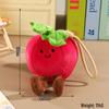 Creative Eggplant & Mushroom Vegetable Plush Doll with Red Umbrella - Cute Pendant Gift