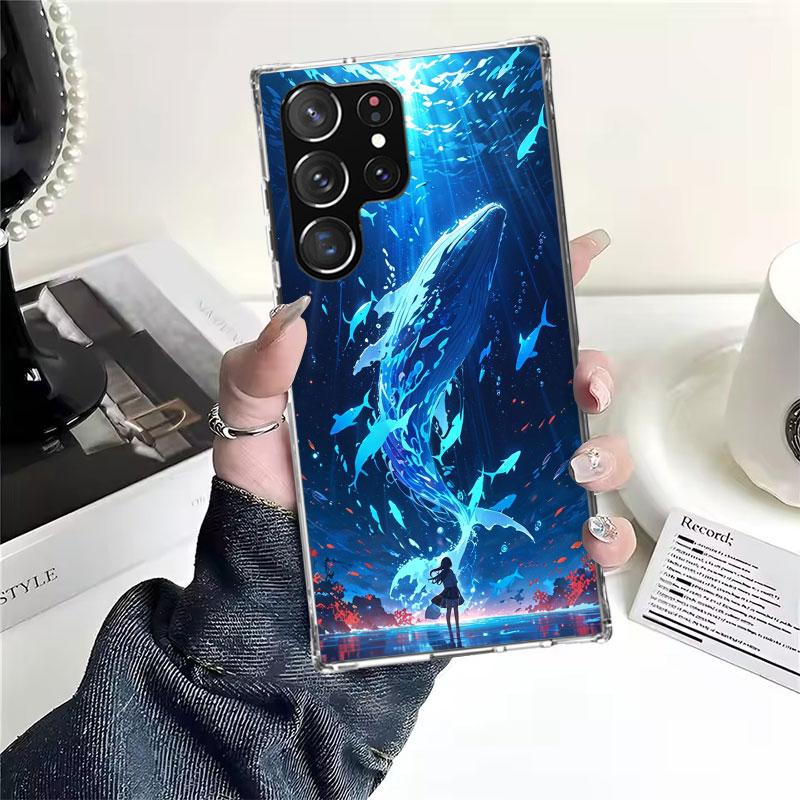Humpback Whale Sea Giant For Samsung Galaxy Note 20 Ultra 9 8 10 Pro Phone Case S10E S10 Lite S9 Plus S8 + S7 Edge A6 A7 A8 J4 J