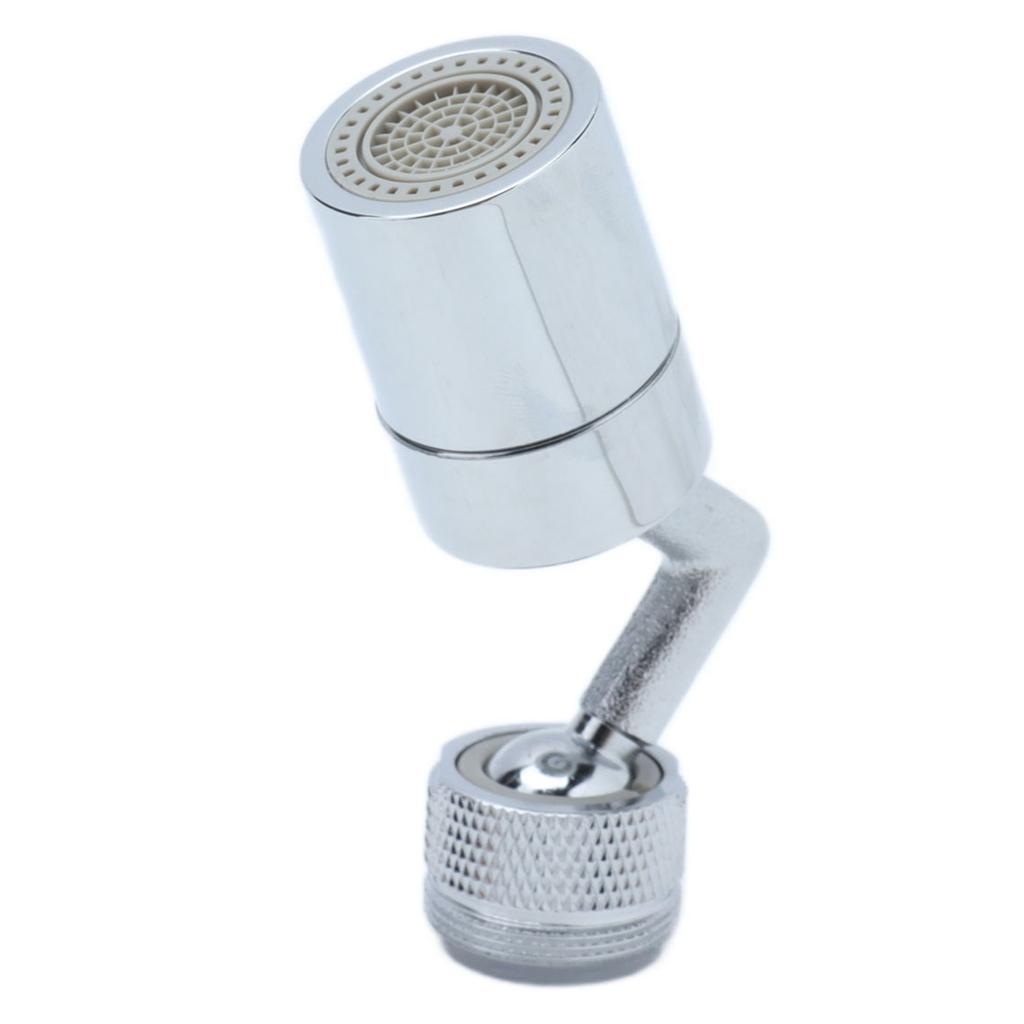 720 Grad Drehbarer Spülbeckenhahn Belüfter Sprühkopf mit 2 Wasserauslassmodi 4 Schichten Netzfilter M24