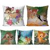 Animated B-Bambi Fairy Tale Pillow Case Square Pillow Bedroom Sofa Leisure Comfort Cushion Car Living Room Home Decoration 40X40