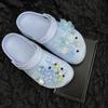 Cave Shoe DIY Accessory, Blue Series, Dreamy Light Gauze, Flower Pearl, Detachable Shoe Buckle, Shoe Flower, Shoe Accessory