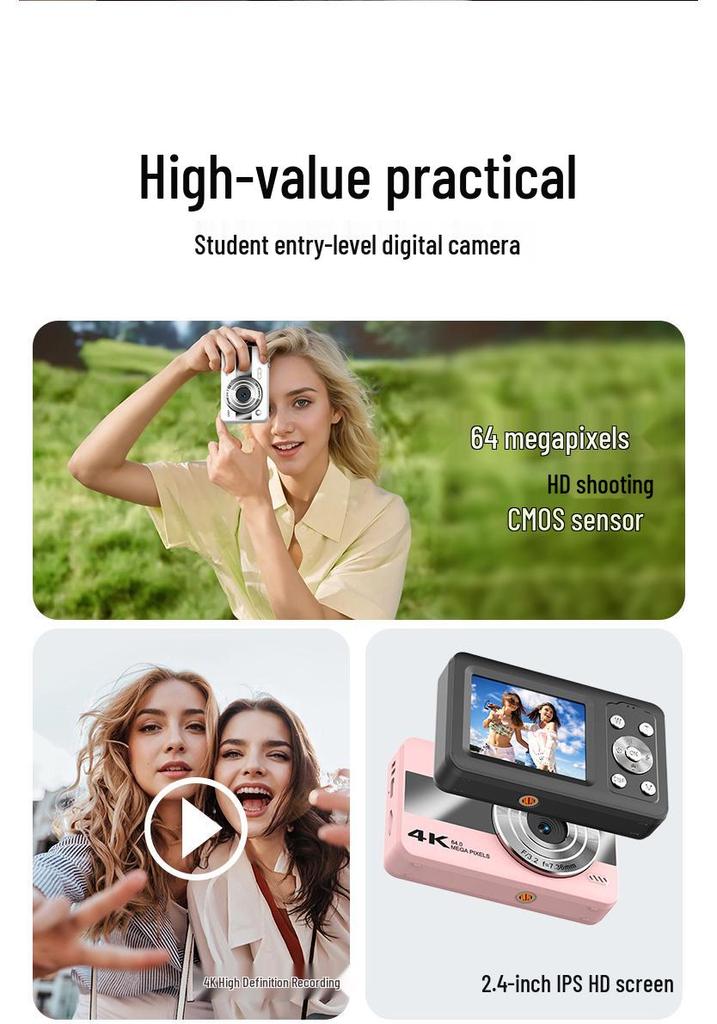 H11 HD Retro-Style Student Camera: Portable Children's Digital Card Camera Gift