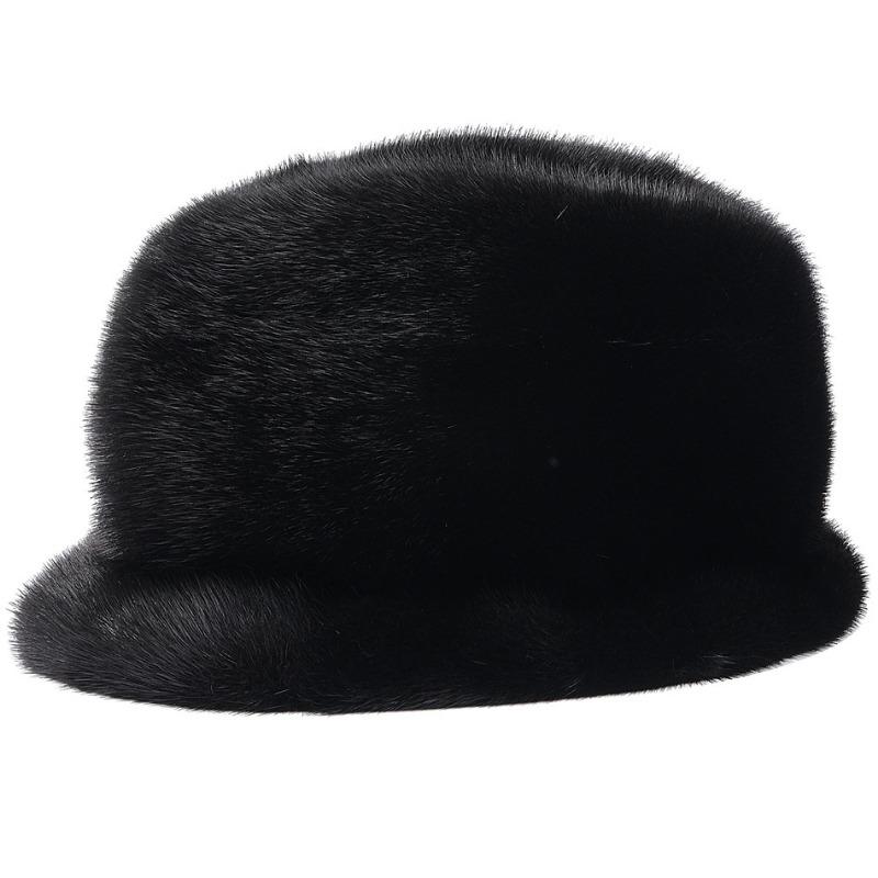 Mink Hat Men's Winter Middle-aged Mink Fur Hat Top Hat Elderly Winter Warm Fashion Fur Hat