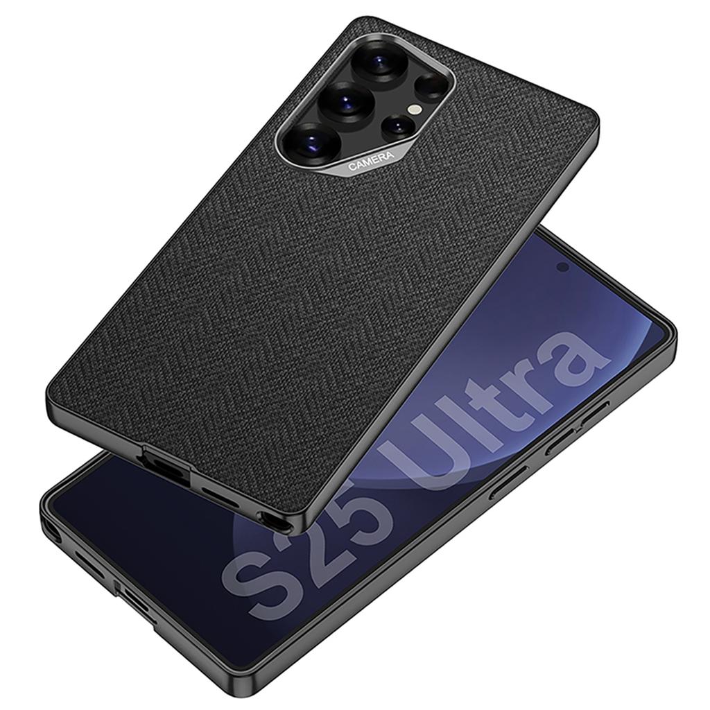 For Samsung Galaxy S25 Ultra Case Skin Touch PC+TPU+Cloth Phone Back Cover
