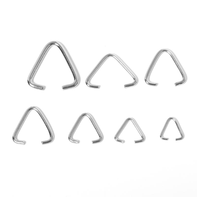 50-200pcs Triangle Clasps Buckle Metal Open Jump Rings Loops Split Rings Connectors For DIY Jewelry Making Accessories Wholesale