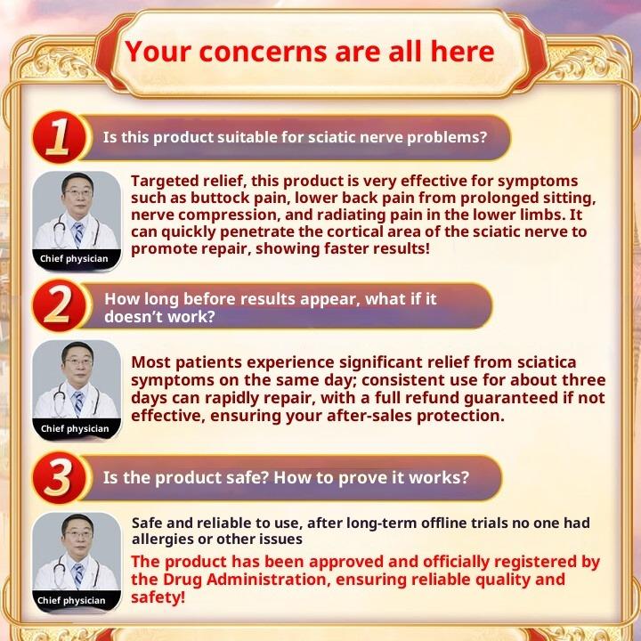 Sciatica Relief Treatment for Lower Back Pain, Leg Pain, and Buttock Pain: Lumbar Disc Herniation Nerve Compression Patch