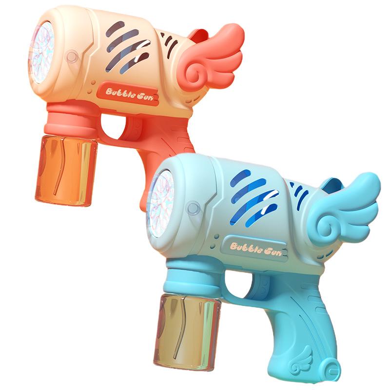 Popular 10-Hole Automatic Bubble Gun Toy - Angel Gatling Bubble Blower