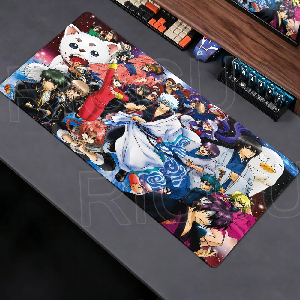 Large-Gintama Mouse Pad Anime Anti-slip Offices Accessories Gaming Mousepad Desk keyboard Mat Office Rug Gamer Rubber Mats