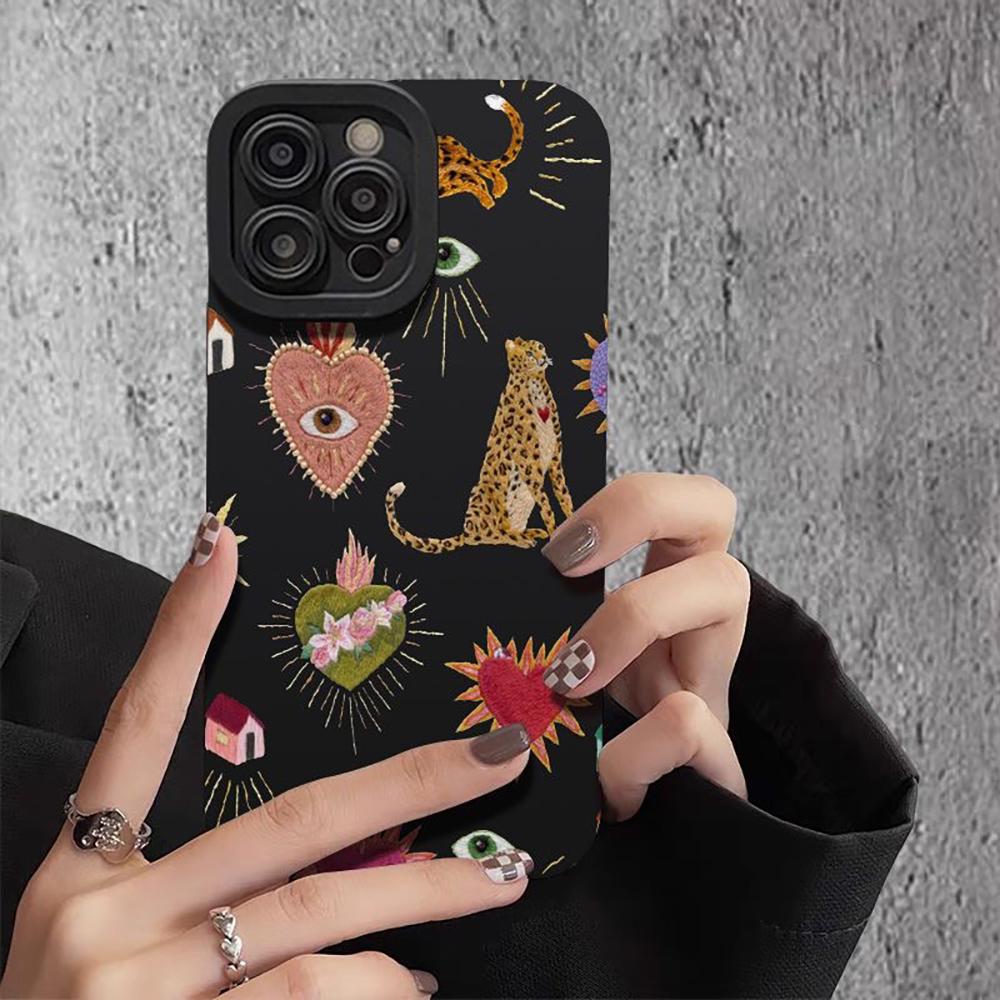 

Heart Shaped Leopard Luxury Pupil Full Screen Case for Huawei P30 P40 Mate 20 Pro Nova 7i 7SE Honor 20 50 9 Prime 2019 Silicone Huawei Mate 20