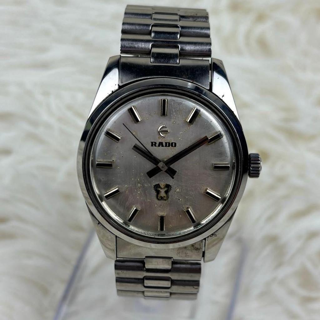 Used Rare Vintage RADO Green Horse Watch Automatic Silver Men's Working Item