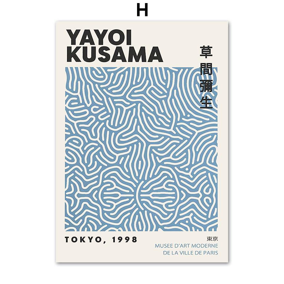 

Синий Анри Матисс Яёи Кусама цветочный рынок плакаты и принты настенная живопись на холсте для гостиной декоративные картины A4 21X30cm No Framed