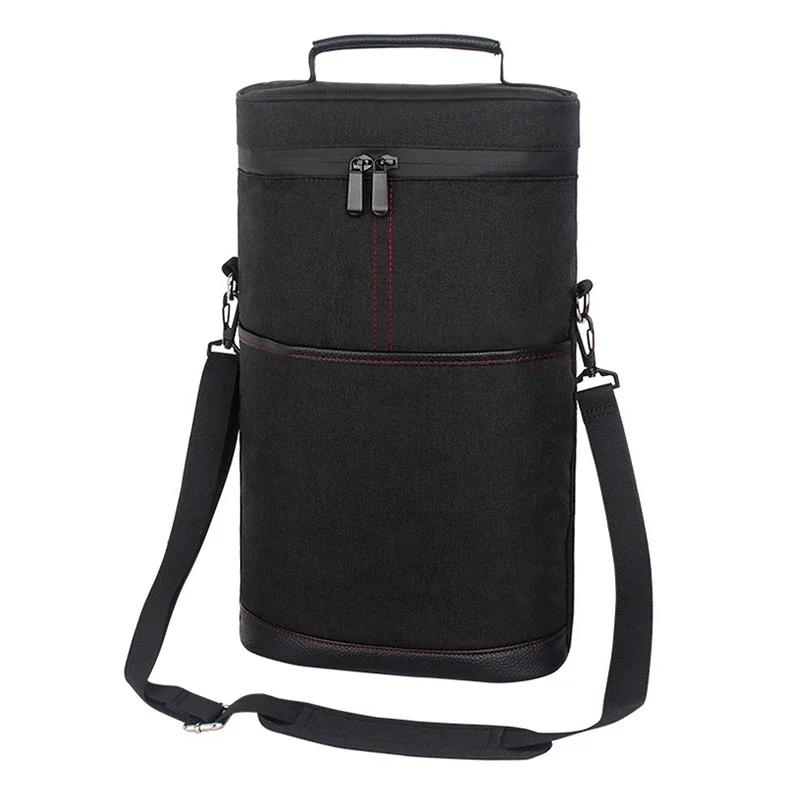 Cooler Wine Bottle Insulated Bag for Wine Thermal Adjustable Shoulder Strap for Outdoor Picnic Travel Carrier Wine Glass Tote