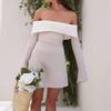 2026 Spring European-American Slim Fit One-Shoulder Mini Dress