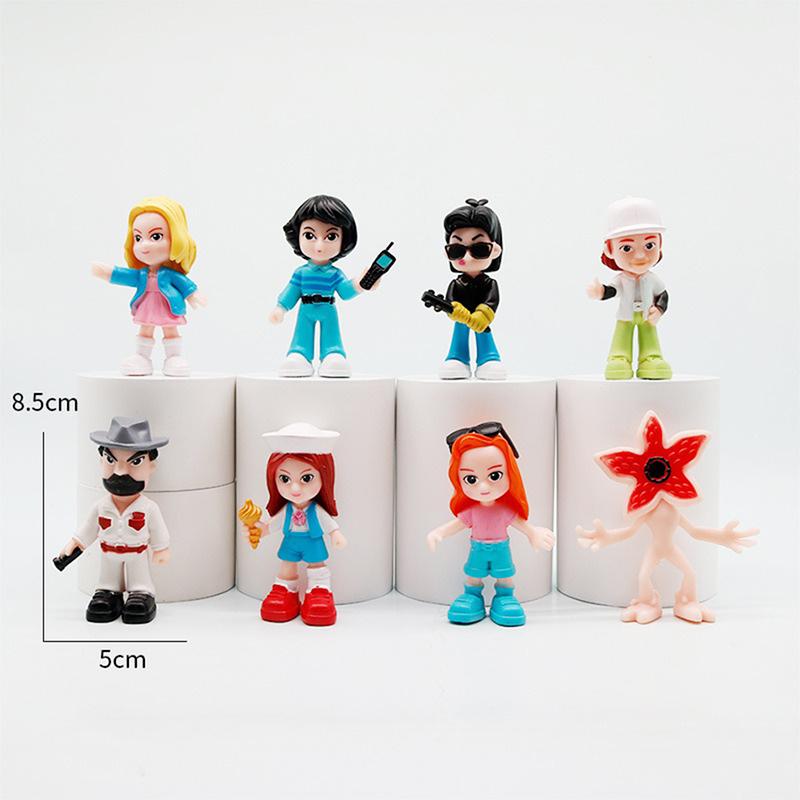 12pcs Strangers Figure Jane Ives/Will Byers/Mike Wheeler Action Cosplay Vinyl Figures Toy New Year ornament gift Poseable Articulated Scale Detailed
