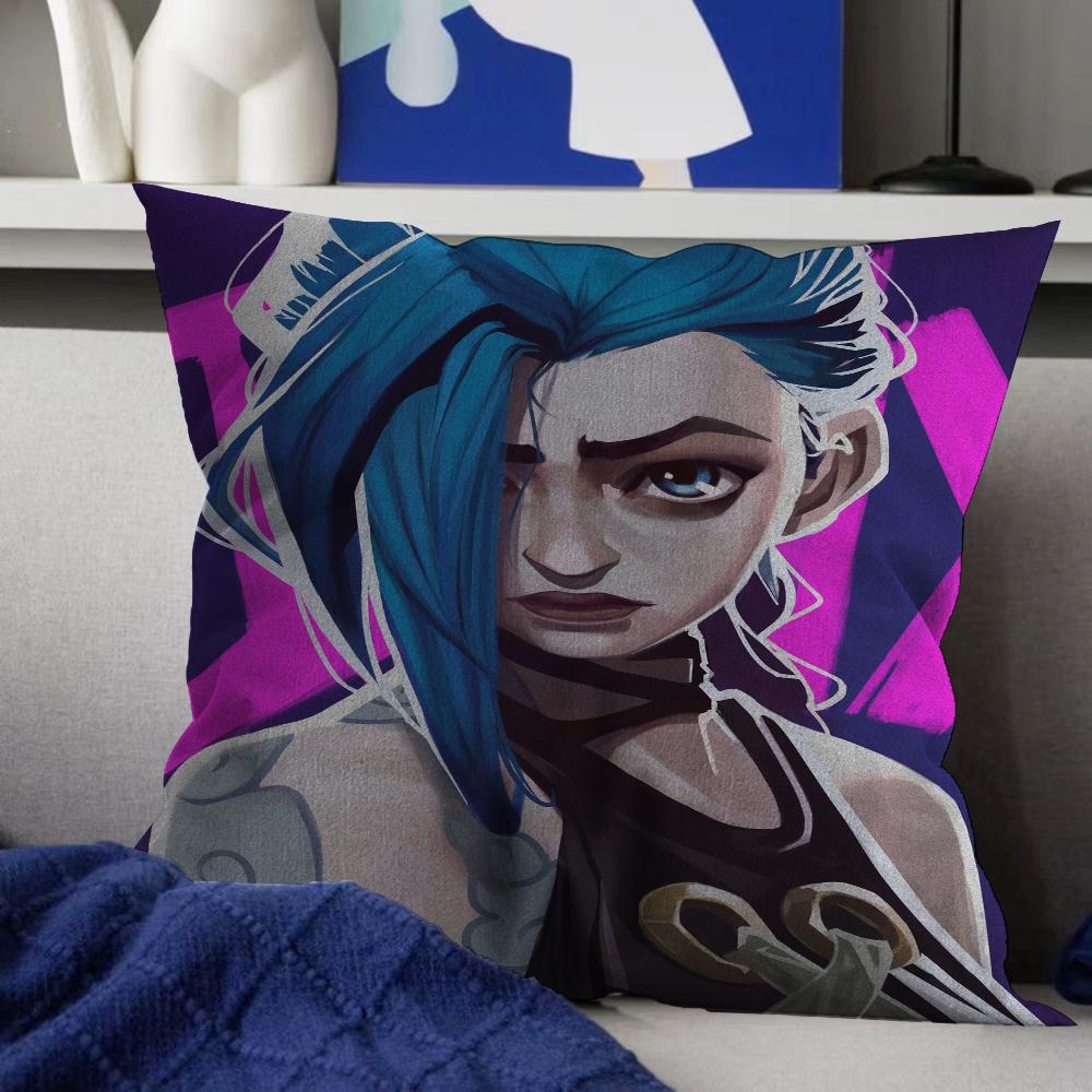 Game Arcane Legends Jinx Main Characters Art Pillow Gifts Home Office Furnishings Bedroom Sofa Car Cushion Cover Case 45x45cm