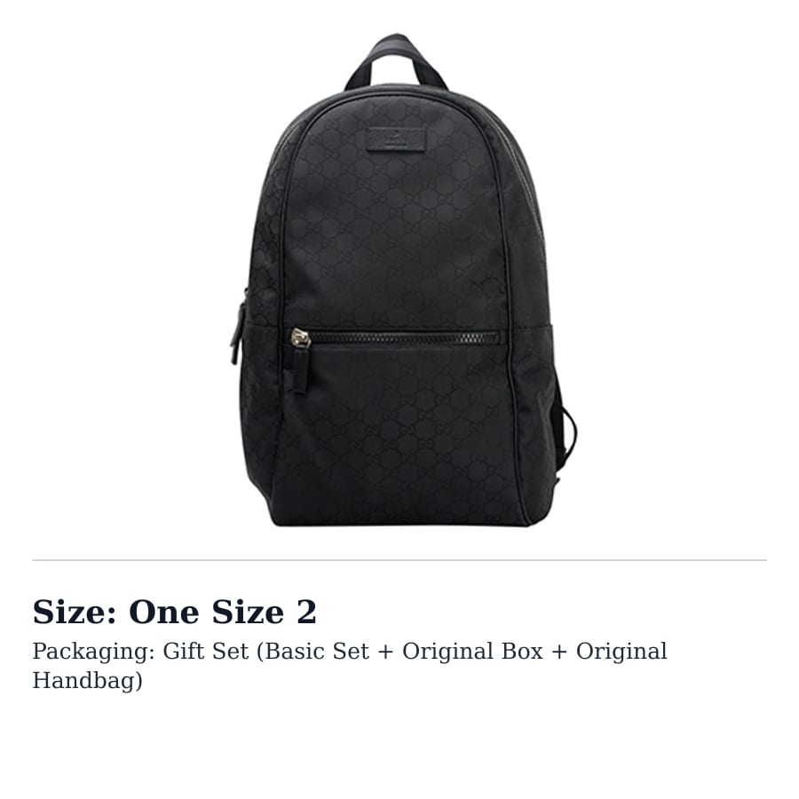 GUCCI Slim Backpack GG Black 449181-G1XYN-8615
