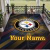 Custom Text Printed Rug Pittsburgh Steelers Non Slip Floor Carpet For Home Room Decor