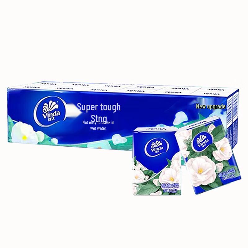 Vinda Blue Classic Camellia Scent 4-Ply Handkerchief Tissues