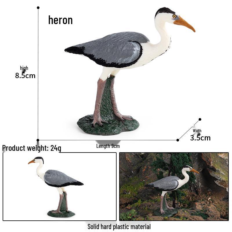 Wild Safari Animal Figurines: Giraffe, Elephant, Rhinoceros, Brown Bear, Tiger, Lion, Leopard, Hippopotamus - Solid Cognitive Toys