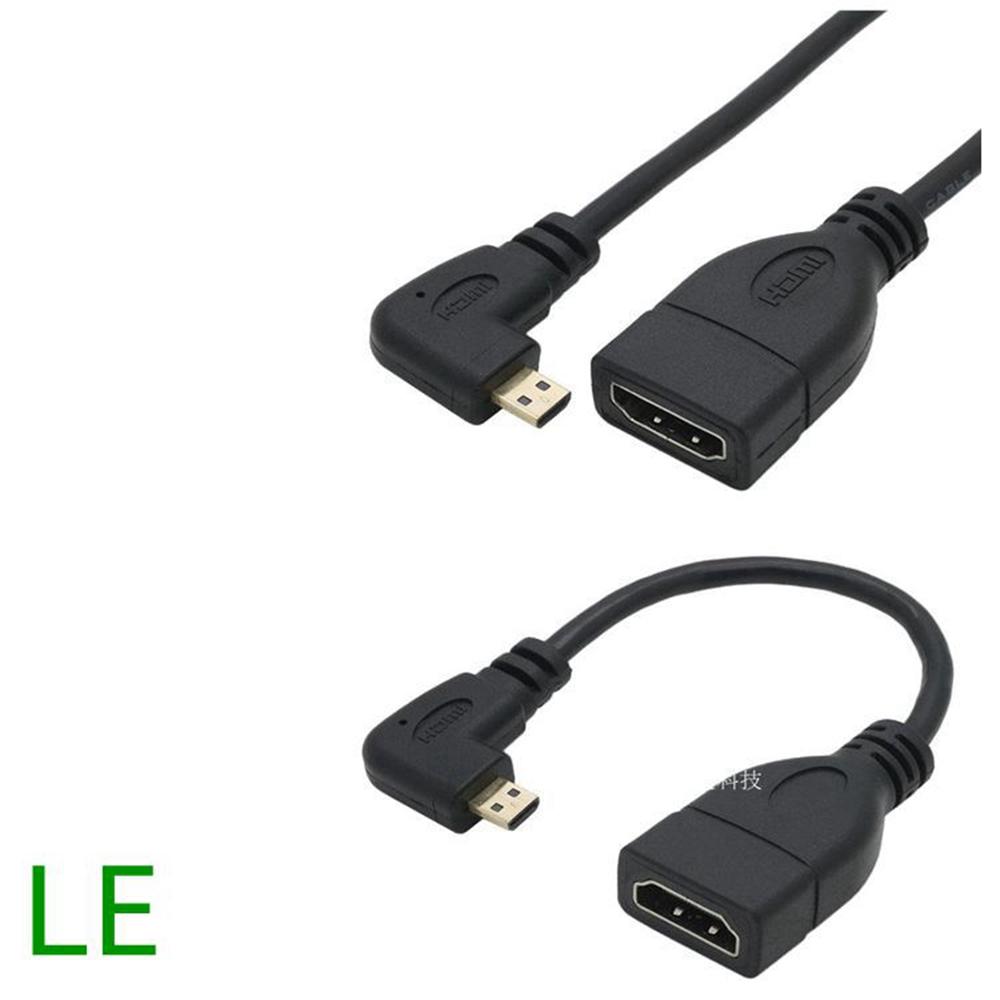 

Micro HD-kompatibel Stecker auf HD Buchse Adapter Kabel Links Winkel 90 Grad HD Konverter Code für PC HDTV projektor 0.1M