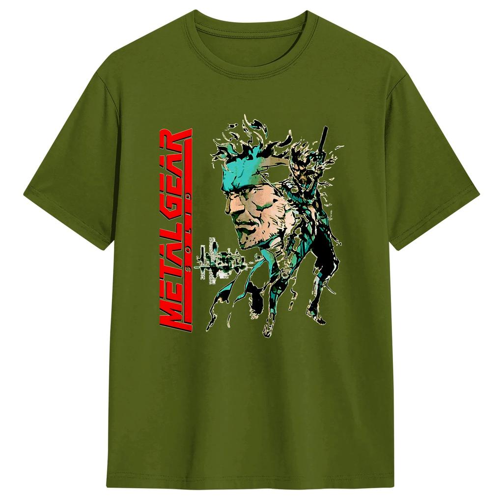 Fashion Metal Gear Solid Game Poster TShirt Men Round Neck 100 Cotton T Shirt Short Sleeve Tees Birthday Present Tops
