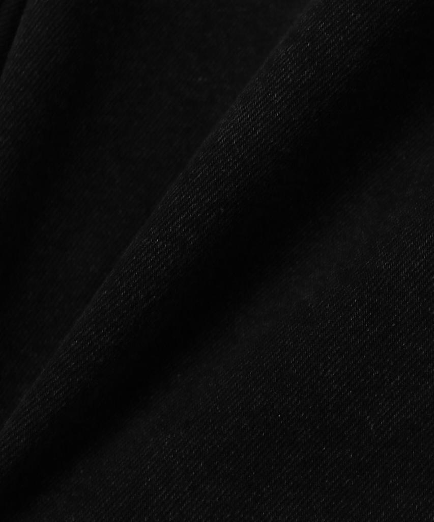 Mood Inside Line Washed Biker Denim Jacket Black
