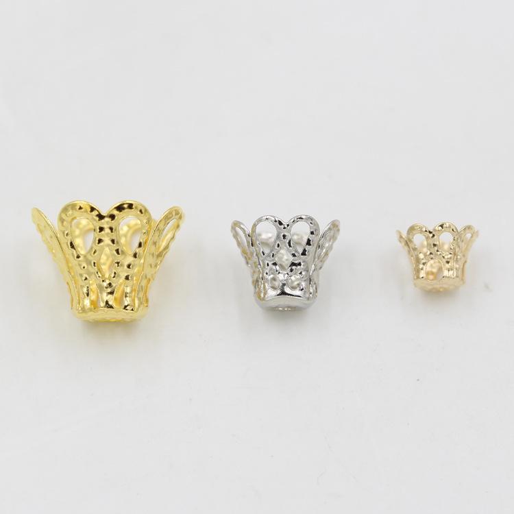 Electroplated Flower Caps: High-Quality DIY Jewelry Beading Materials for Wine Glass Decoration, Available in Various Colors