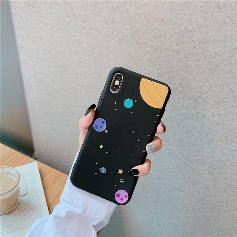 Black Hard PC Lovers Space Planet Phone Case Cover For iphone Xs Max 6s 7 8 Plus Black Hard PC Lovers Space Planet Phone Case Cover For iphone Xs Max 6s 7 8 Plus