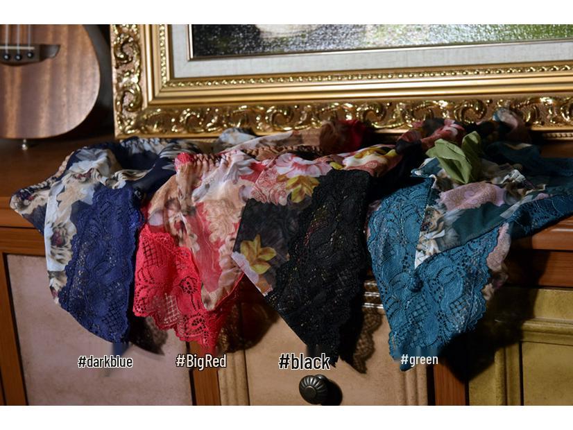 Little Matchmaker Men's Plus Size Mid-Waist Ice Silk Mesh Briefs - Triangle, Printed, Ultra-Thin & Sexy Underwear